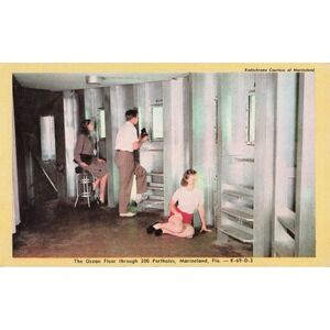 Vintage Marineland Florida Chrome Postcard Ocean Floor 200 Portholes K-69-D-3